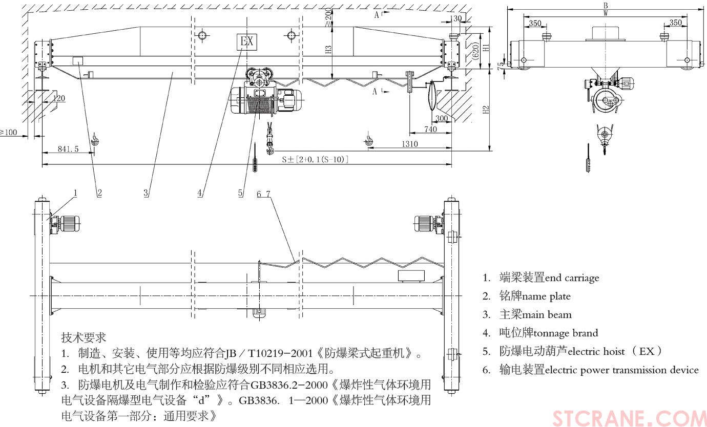 LB型防爆电动单梁起重机(图1)