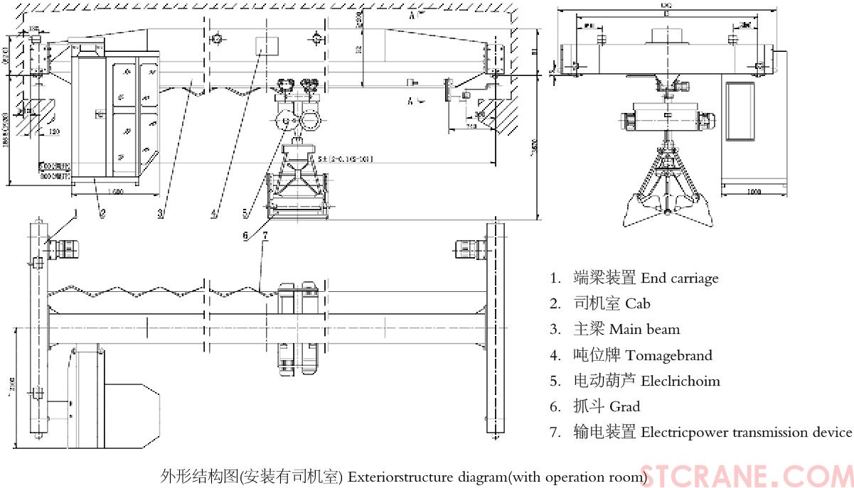 LZ型3~5吨单梁抓斗起重机(图1)