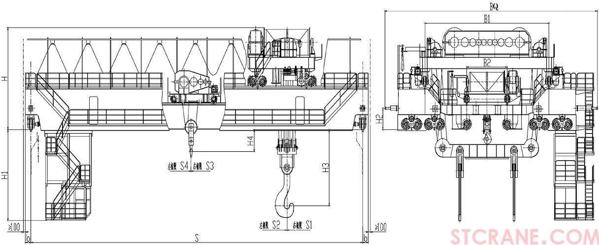 YZS型四梁铸造桥式起重机(图1)